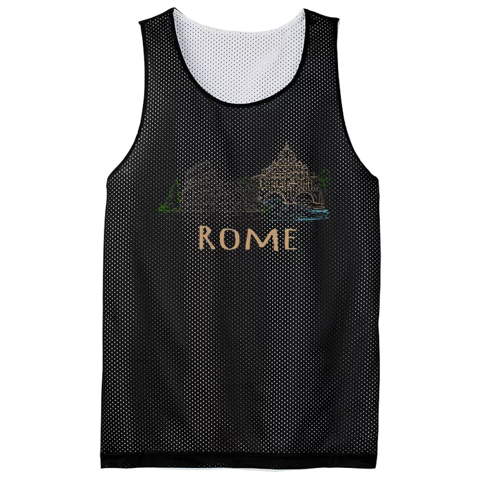 Rome Colosseum Italy Italia Roman Amphitheatre Ancient Rome Mesh Reversible Basketball Jersey Tank