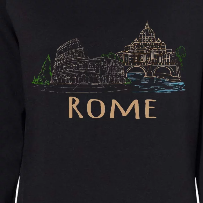 Rome Colosseum Italy Italia Roman Amphitheatre Ancient Rome Womens California Wash Sweatshirt