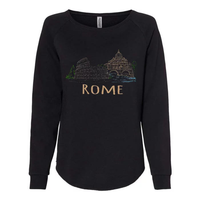 Rome Colosseum Italy Italia Roman Amphitheatre Ancient Rome Womens California Wash Sweatshirt