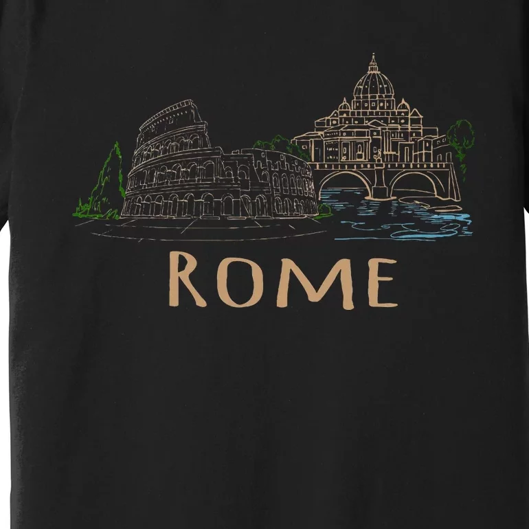 Rome Colosseum Italy Italia Roman Amphitheatre Ancient Rome Premium T-Shirt