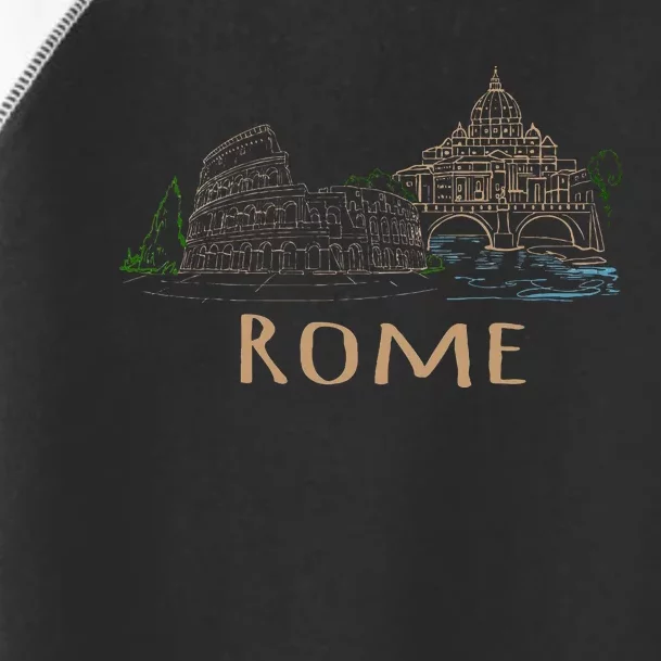 Rome Colosseum Italy Italia Roman Amphitheatre Ancient Rome Toddler Fine Jersey T-Shirt