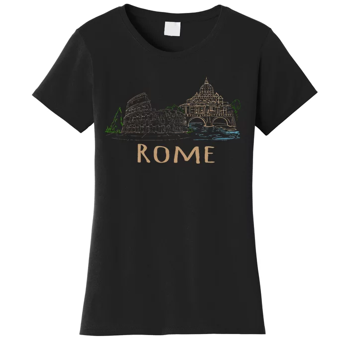 Rome Colosseum Italy Italia Roman Amphitheatre Ancient Rome Women's T-Shirt