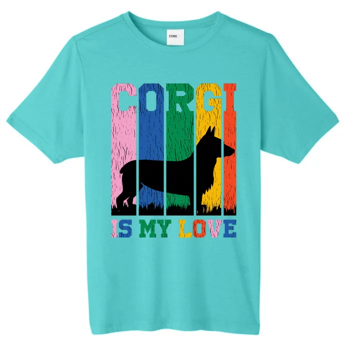 Retro Corgi Is My Love ChromaSoft Performance T-Shirt