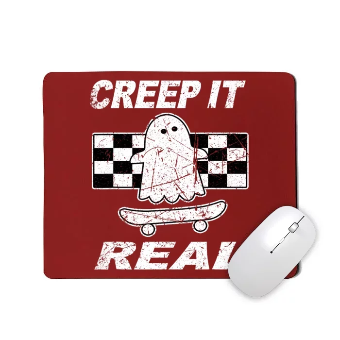 Retro Creep It Real Shirts Ghost Halloween Mousepad