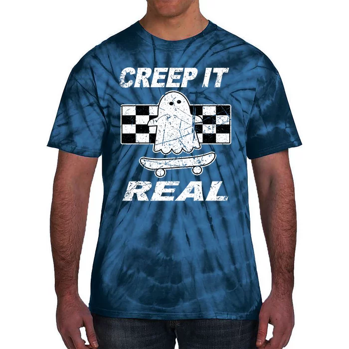 Retro Creep It Real Shirts Ghost Halloween Tie-Dye T-Shirt