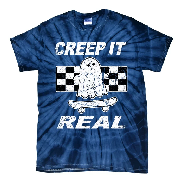 Retro Creep It Real Shirts Ghost Halloween Tie-Dye T-Shirt