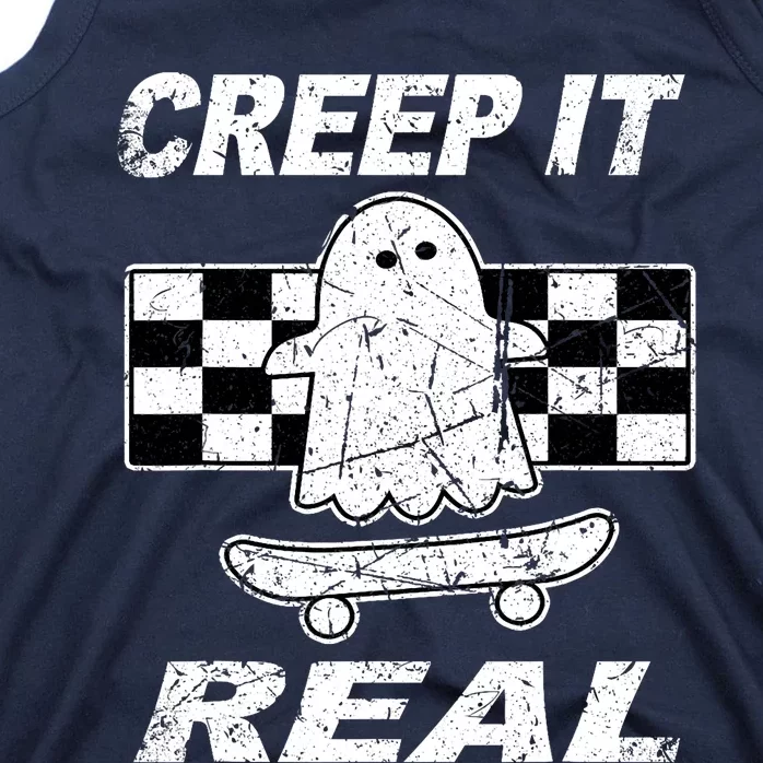 Retro Creep It Real Shirts Ghost Halloween Tank Top