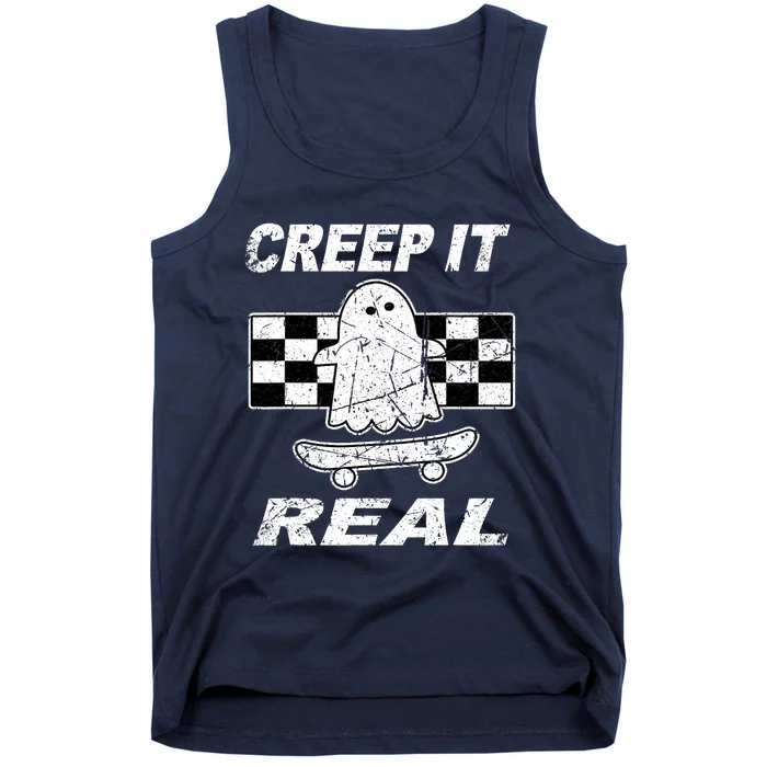 Retro Creep It Real Shirts Ghost Halloween Tank Top