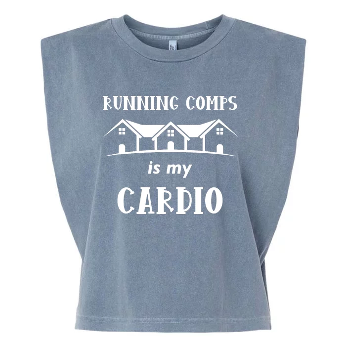 Running Comps Is My Cardio Garment-Dyed Women's Muscle Tee