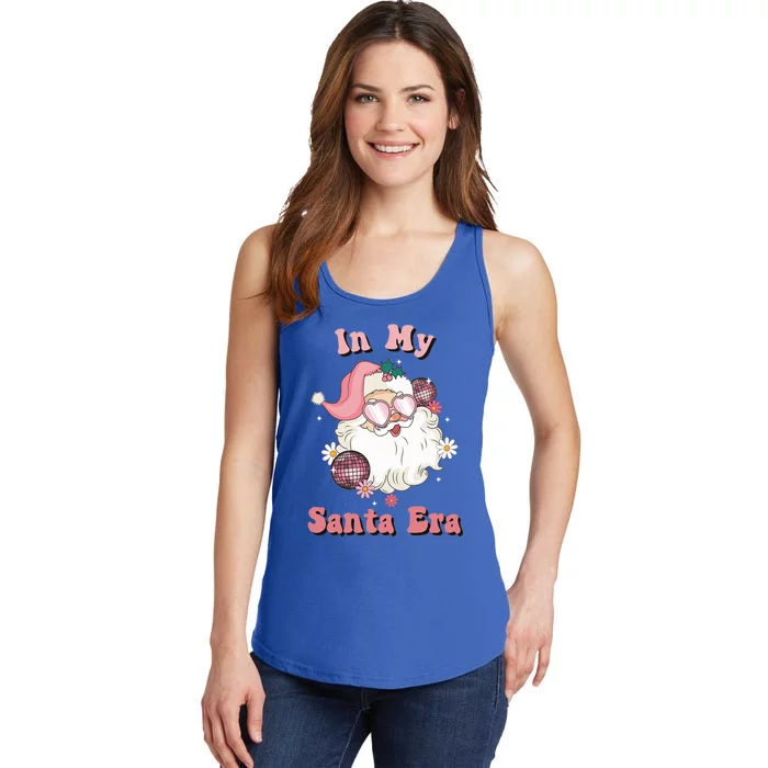 Retro Christmas In My Santa Era Pink Santa Xmas Pajamas Cute Gift Ladies Essential Tank