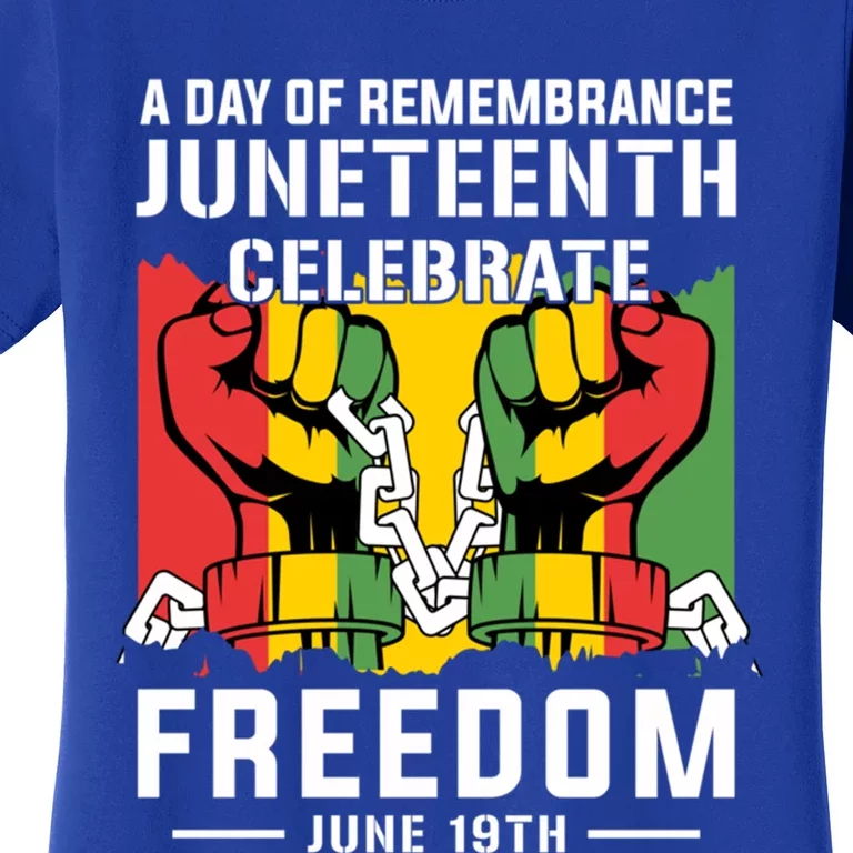 Remembrance Celebrate/Freedom Junenth Black History Pride Gift Women's T-Shirt