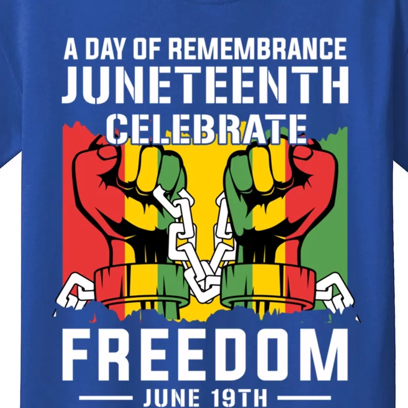 Remembrance Celebrate/Freedom Junenth Black History Pride Gift Kids T-Shirt