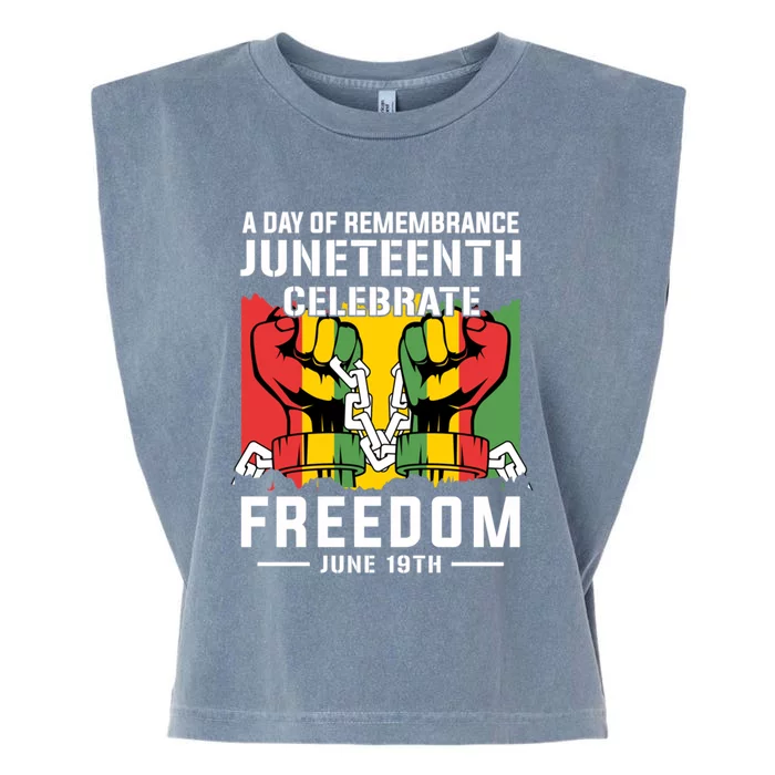 Remembrance Celebrate/Freedom Junenth Black History Pride Gift Garment-Dyed Women's Muscle Tee