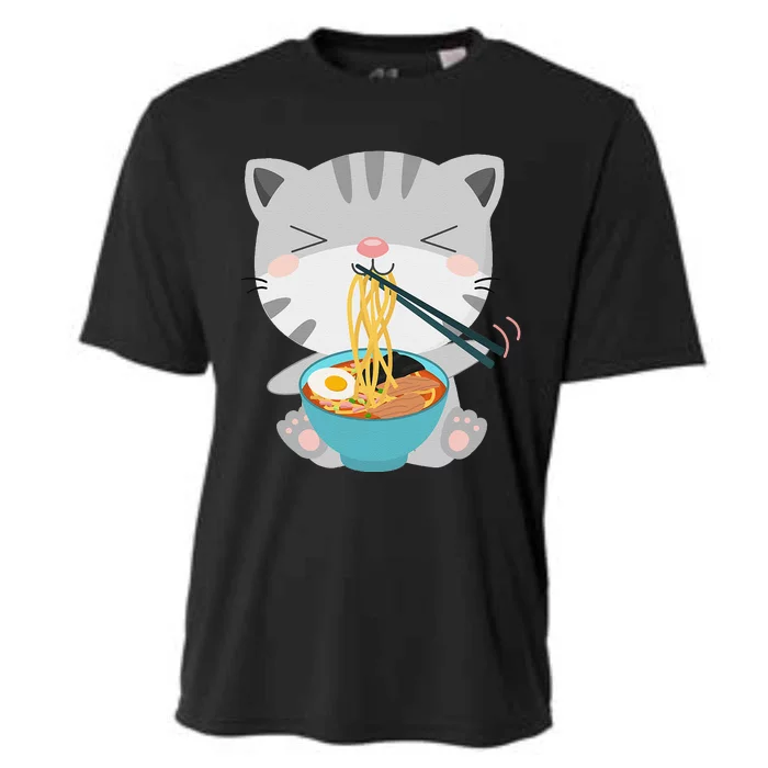 Ra Cat Japanese Kawaii Anime Ra Cat Lover Cute Cool Cooling Performance Crew T-Shirt