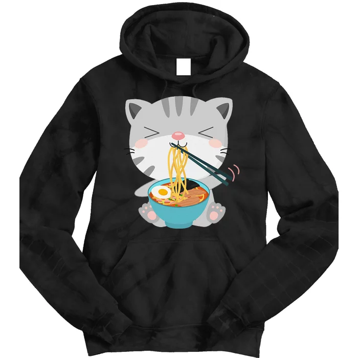 Ra Cat Japanese Kawaii Anime Ra Cat Lover Cute Cool Tie Dye Hoodie