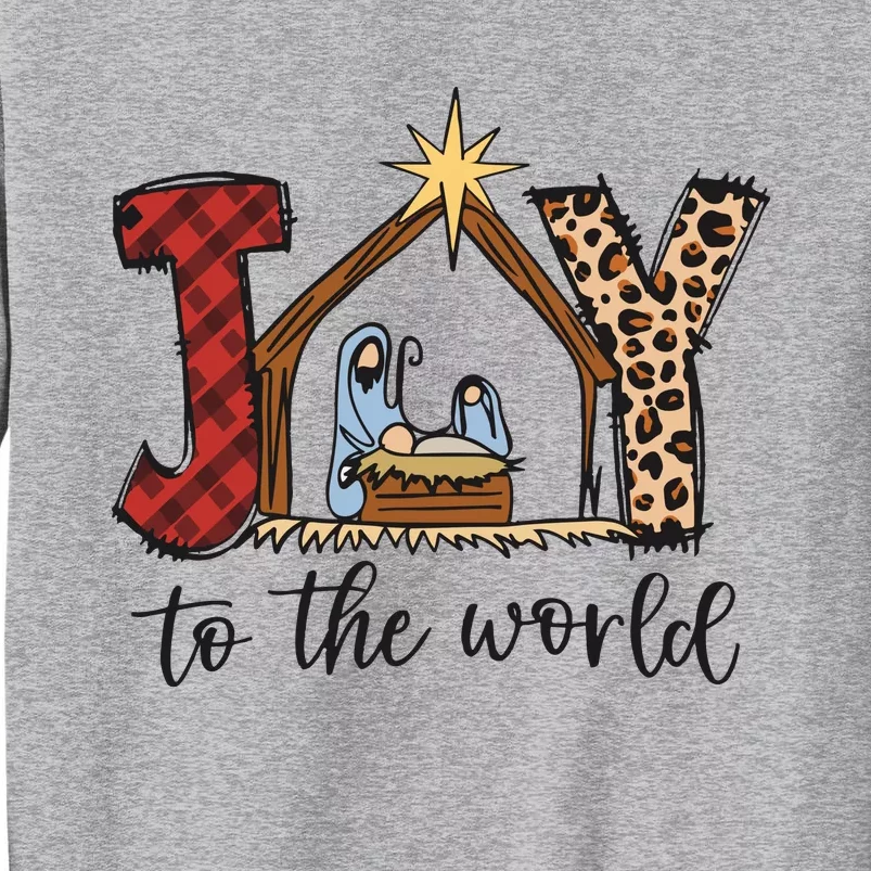 Retro Christmas Joy To The World Tall Sweatshirt