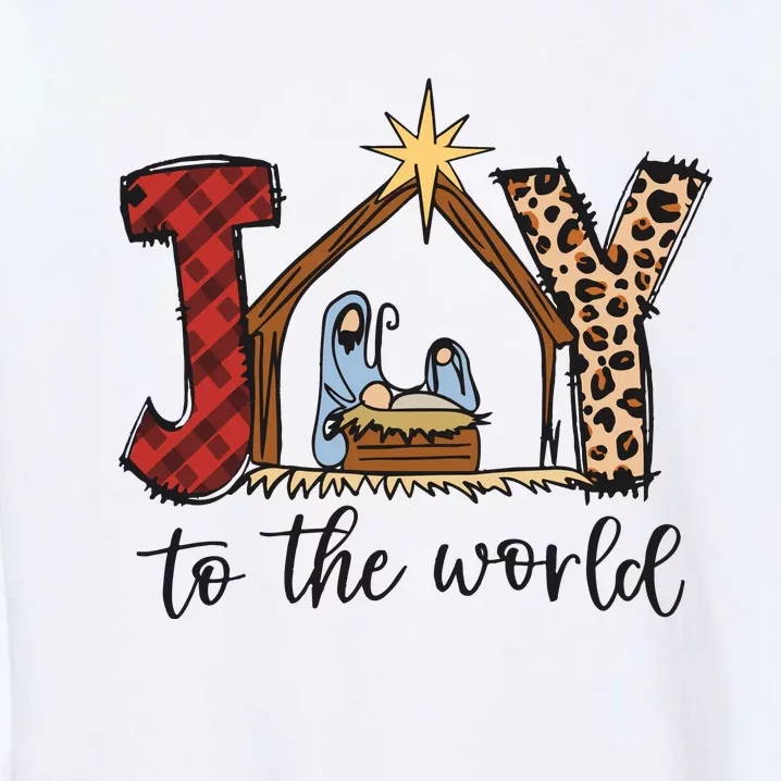 Retro Christmas Joy To The World Garment-Dyed Sweatshirt