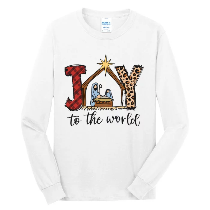 Retro Christmas Joy To The World Tall Long Sleeve T-Shirt