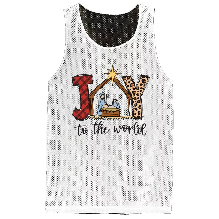 Retro Christmas Joy To The World Mesh Reversible Basketball Jersey Tank