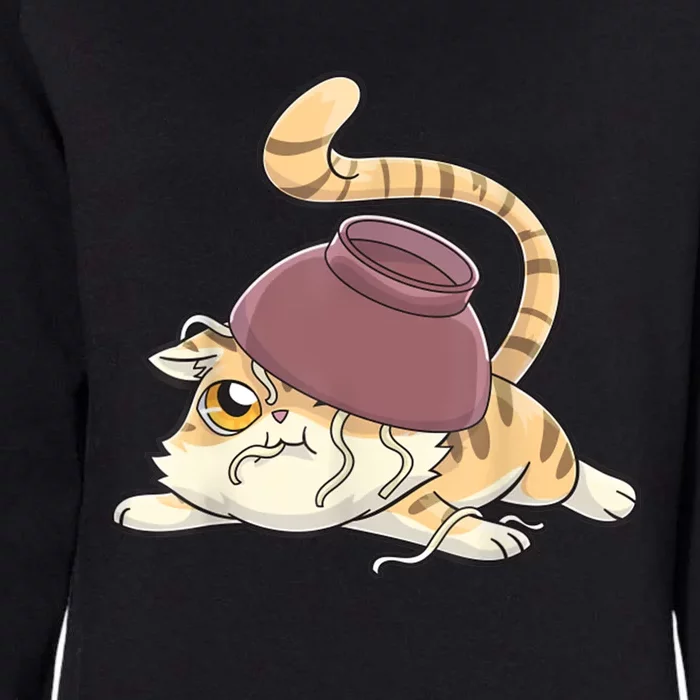 Ramen Cat Kawaii Anime Japanese Funny Womens California Wash Sweatshirt