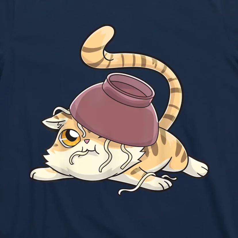 Ramen Cat Kawaii Anime Japanese Funny T-Shirt