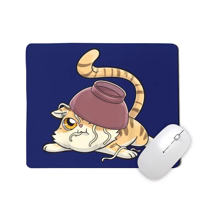 Ramen Cat Kawaii Anime Japanese Funny Mousepad