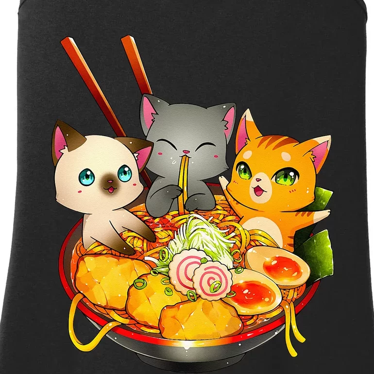 Ramen Cat Kawaii Neko Anime Otaku Cats Japanese Noodles Gift Ladies Essential Tank