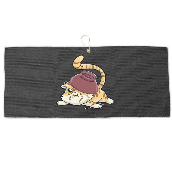 Ramen Cat Kawaii Anime Japanese Funny Large Microfiber Waffle Golf Towel