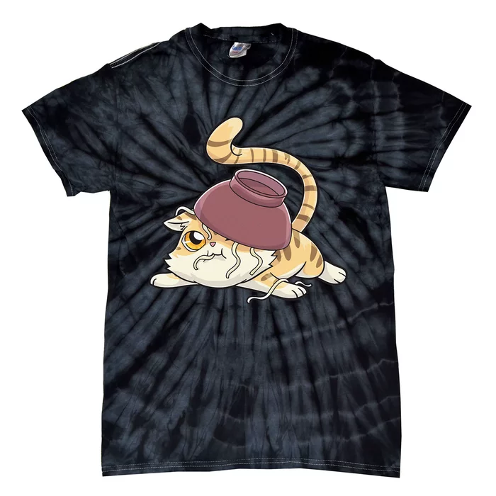 Ramen Cat Kawaii Anime Japanese Funny Tie-Dye T-Shirt