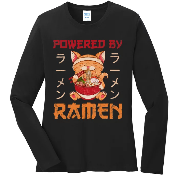 Ra Cat Kawaii Anime Japanese Food Gift Girls Boys Teens Ladies Long Sleeve Shirt