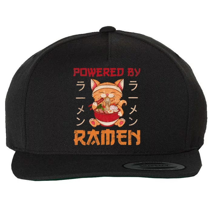 Ra Cat Kawaii Anime Japanese Food Gift Girls Boys Teens Wool Snapback Cap