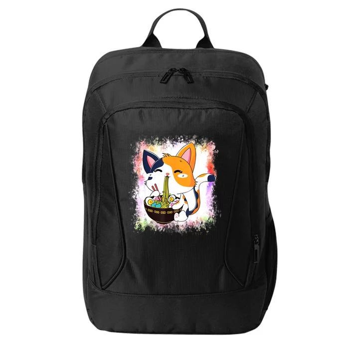 Ramen Cat Kawaii Anime Japanese Teen Girls City Backpack