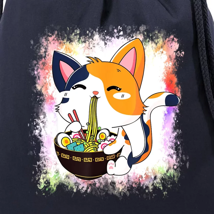 Ramen Cat Kawaii Anime Japanese Teen Girls Drawstring Bag