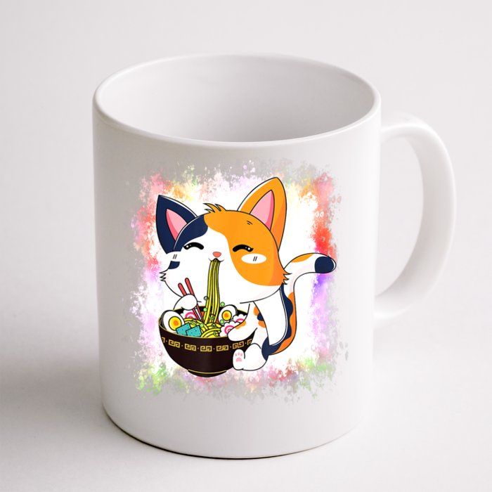 Ramen Cat Kawaii Anime Japanese Teen Girls Front & Back Coffee Mug