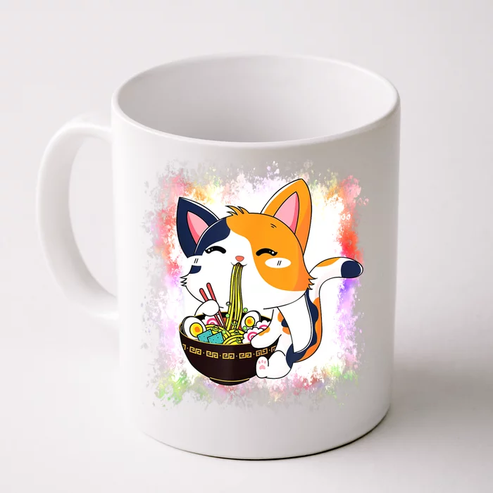 Ramen Cat Kawaii Anime Japanese Teen Girls Front & Back Coffee Mug