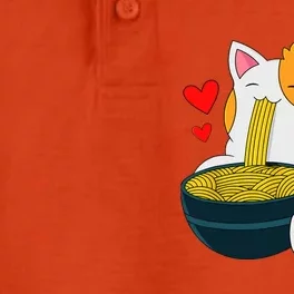 Ramen Cat Kawaii Anime Japanese Kawaii Cat Valentines Day Dry Zone Grid Performance Polo