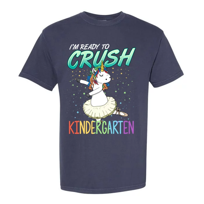 Ready Crush Kindergarten Teacher Gift Unicorn Ballet Garment-Dyed Heavyweight T-Shirt