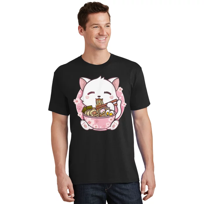 Ra Cat Kawaii Anime Japanese Food Girls Official Teenager T-Shirt