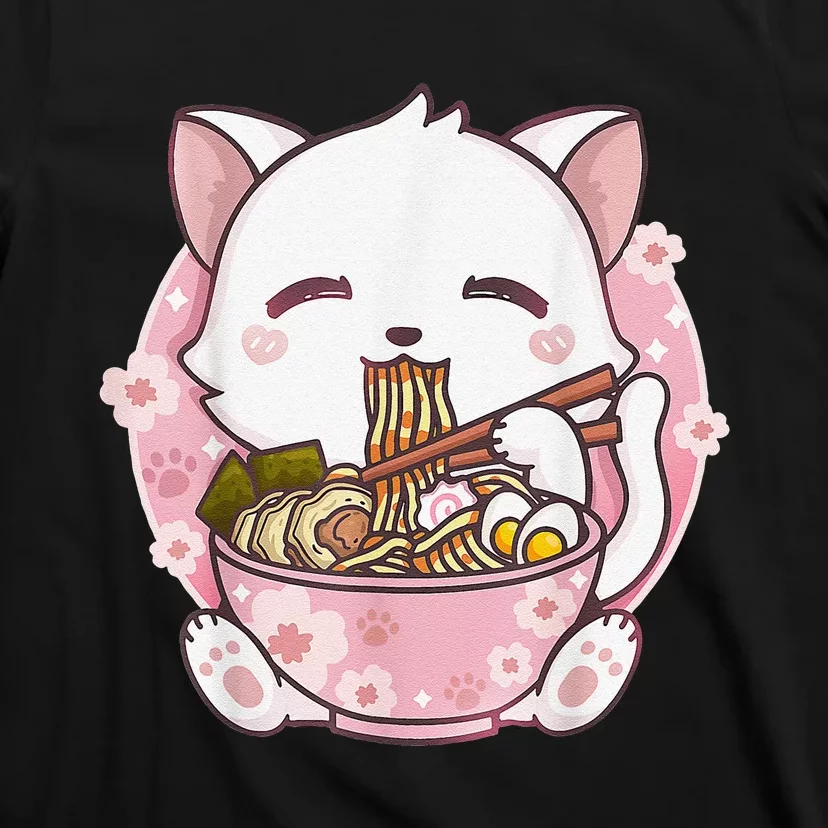 Ra Cat Kawaii Anime Japanese Food Girls Official Teenager T-Shirt