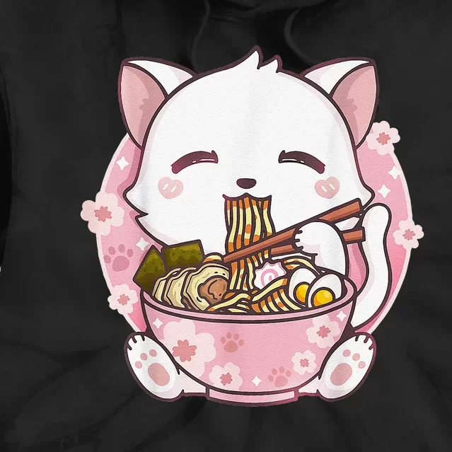 Ra Cat Kawaii Anime Japanese Food Girls Official Teenager Tie Dye Hoodie