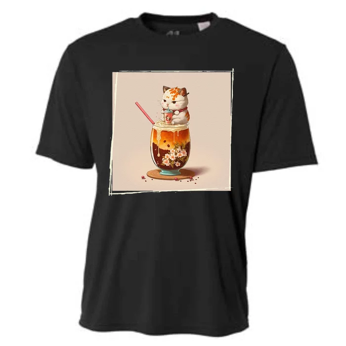 Ra Cat Kawaii Anime Japanese Kawaii Neko Cooling Performance Crew T-Shirt