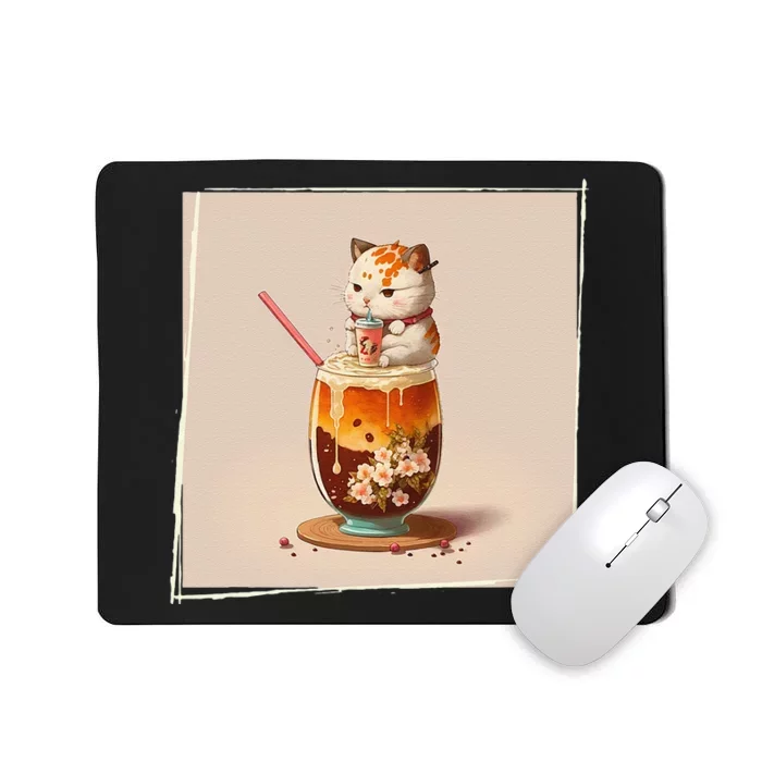 Ra Cat Kawaii Anime Japanese Kawaii Neko Mousepad