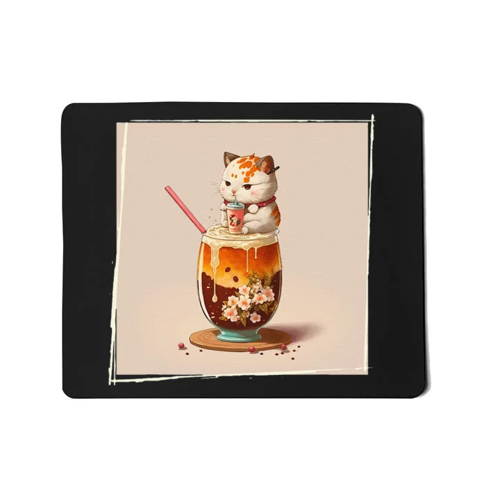 Ra Cat Kawaii Anime Japanese Kawaii Neko Mousepad