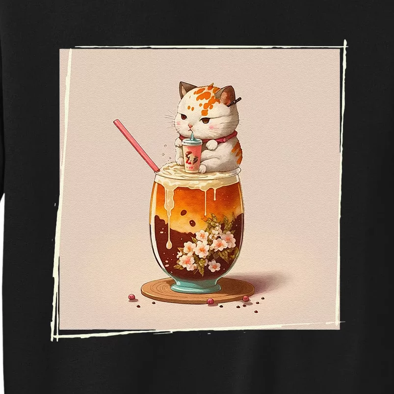 Ra Cat Kawaii Anime Japanese Kawaii Neko Tall Sweatshirt