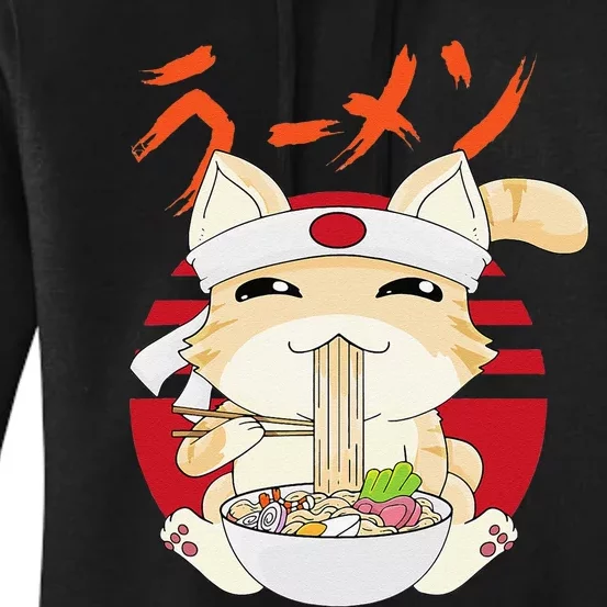 Ra Cat Kawaii Neko Ra Japanese Anime Women's Pullover Hoodie