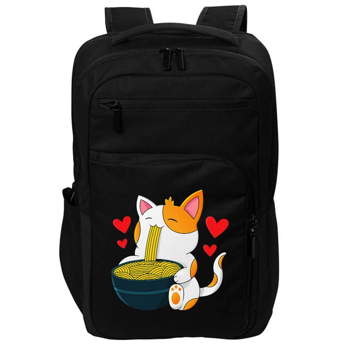 Ramen Cat Kawaii Anime Japanese Kawaii Cat Valentines Day Impact Tech Backpack