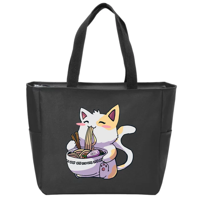 Ra Cat Kawaii Anime Japanese Kawaii Neko Zip Tote Bag