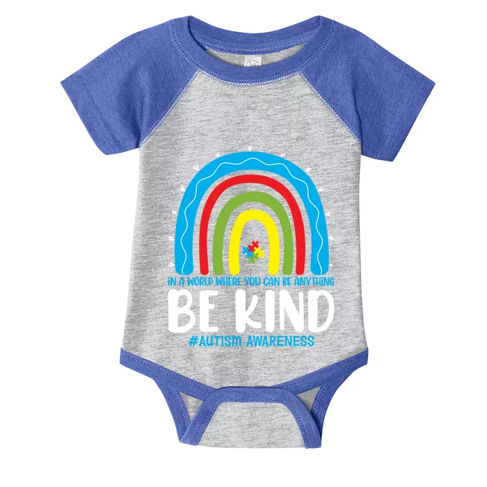 Rainbow Choose Kindness Month Be Kind Autism Awareness Gift Infant Baby Jersey Bodysuit