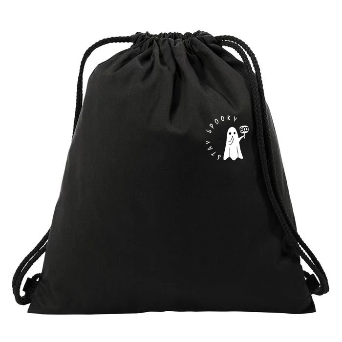 Retro Cute Little Ghost Boo Halloween Costume Drawstring Bag