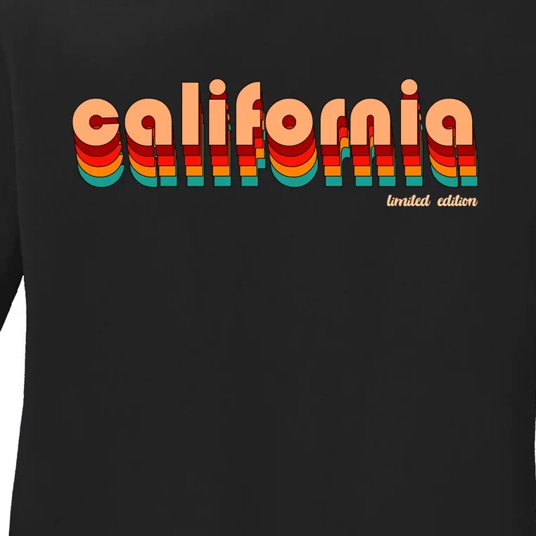 Retro California Limited Edition Logo Ladies Long Sleeve Shirt